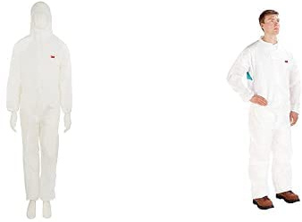 3M 45104XL Schutzanzug, Typ 5/6, Größe 4XL, Weiss 4520XXL Schutzanzug, Typ 5/6, Größe XXL, Weiß/Grün