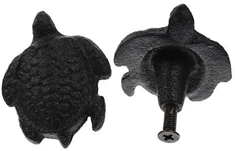 DOITOOL 2stücke Gusseisen Schrankknäufe Mit Meeresmotiv Türknöpfe Mit Schildkröten-design Für Kleiderschränke Für Kinderzimmer Und Einrichtungen