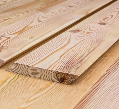 Rhombusleisten 45° 21 x 120 mm Sibirische Lärche Fassadenprofil 21 x 120 x 2000 mm (Länge 2.0m) 8-er Pack