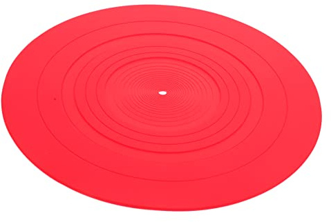 Schallplatten Schutzmatte Aus Antistatische Vinyl Plattenmatte Für Plattenspieler Durchmesser Rote Schallplattenunterlage Für Optimalen Und Schutz