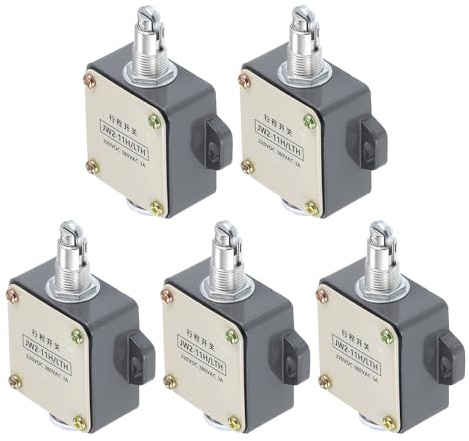 sourcing map Limit Switch Roller Plunger JW2-11H/LTH Mount 1NC+1NO 3D Printer Door Switch Metal Momentary Switch 5 Pcs