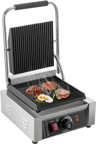 Electric contact grill commercial pancake maker grill, non-stick, suitable for outdoor camping cooking sandwiches steak meats