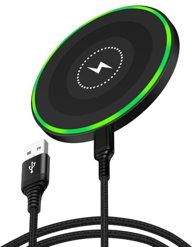 Chargeur sans fil pour Samsung Galaxy S25 ultra/S25/S24 FE/S23/S22/S21/S20/S10/Z Flip 7 6, 15 W Max Fast Wireless Charging Pad pour Google Pixel 9 Pro 8a 7 6 iPhone 16 15 14 13 12 Chargeur sans fil