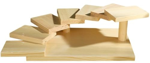 Lpitoy Plateau De Service À Sushi en Bois, Marches Rotatives Japonaises, Escaliers, Assiette À Viande, Assiette À Sushi, Assiette À Sushi Sashimi, Assiette De Service pour Restaurant, Maison