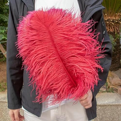 10 plumas de avestruz grandes blancas de 15-55 cm para decoración de bodas, fiestas, carnaval, plumas de avestruz naturales, manualidades, accesorios de bricolaje