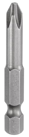 QUARKZMAN Embout de Tournevis Cruciforme Phillips Ph2 Embout de Tournevis | Électrique À Tête Croisée, en Acier S2, Tige Hexagonale de 1/4, #2 (50mm), Long, Magnétique, 0,236 (6mm), #2, Tige