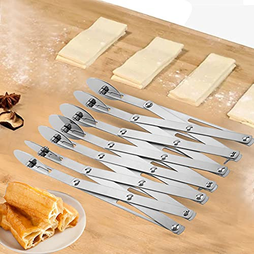 Folding Less Steel Pizza Roller Cutter Wheel Pastry Crimper Kitchen Tool