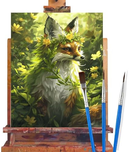 Malen Nach Zahlen Erwachsene Wald,Tier Malen Nach Zahlen DIY set Handgemalt Ölgemälde,Mit Pinseln und Acrylfarbe,Bastelset Erwachsene Frauen für Geschenke und Home Wand Dekor (Rahmenlos,40x60cm) J16
