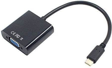Vocdikficy USB-C USB 3.1 Type C pour Cable Adaptateur VGA Male a VGA Convertisseur de Transfert Video 1080p pour 12 Pouces