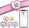 PawView QR Code Dog Tags UK -Personalized Pet ID Tag with NFC Waterproof Silicone Heart-Shaped Tag for Lost Pet Recovery - No GPS Needed, No Subscription or Fees（Rose Red）