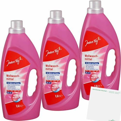 usy Bundle für Jeden Tag Wollwaschmittel flüssig 3er Pack (3x1,5l Flasche) + usy Block