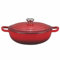 Galileo Les Cocottes SìChef - Cacerola con tapa, 30,5 cm, hierro fundido esmaltado, inducción, color rojo