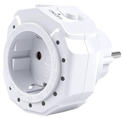 Temporizador Enchufe 12 Horas Programador Enchufe programable Cuenta atrás 12 Programas AC230V 16A 3680W Temporizador Digital LED Indicador Luminoso TM12