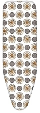 Housse Table à Repasser 140x55 Datura Taille Universelle, avec Rembourrage, Cordon de Serrage, résistant aux brûlures et à la saleté, Durable et Facile à Installer