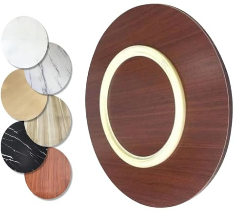ZYXQQJ Assiette De Service Pour Table À Manger 50-100cm Grand Plateau Tournant Plateau Rotatif En Bois Rond, Rotation Douce(Mahogany,50cm/20)