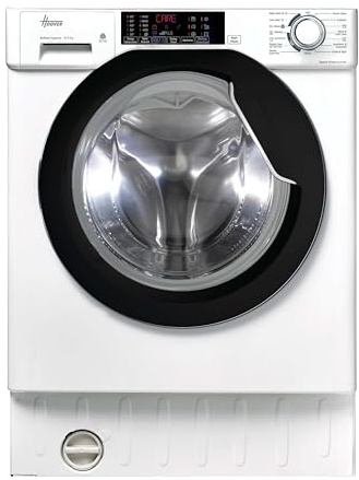 Hoover H-WASH&DRY 300 Integrated Washer Dryer, 8+5kg, White & Black | Hygiene Pro, Rapid Cycles, 15+1 Programmes, 1400rpm, A/D Rated, HBDS 4854DMB5-80