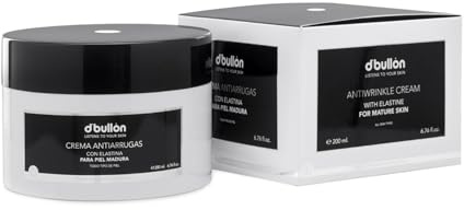 D'Bullón Crema Facial Antiarrugas - Con Elastina para Piel Madura, Tratamiento Anti-Edad Avanzado, Hidratación y Regeneración Profunda, Fórmula Única, 200ml, Reduce Líneas y Arrugas
