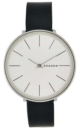 SKAGEN Damen Analog Quarz Uhr mit Leder Armband SKW2724
