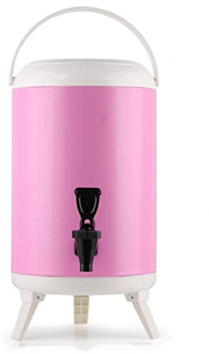 GHKWXUE Thé Lait Distributeur de Boissons de Glace Refroidisseur revêtement en Acier Inoxydable avec Une capacité Commerciale à Grande Robinet for Le thé Boutique/Restaurant/Cantine/école 8L / 10L