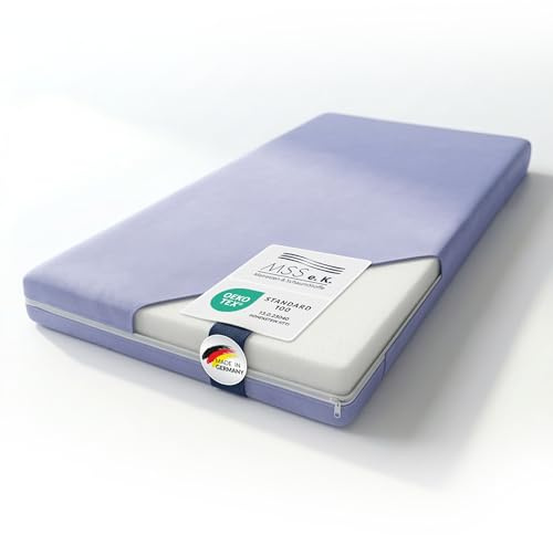 MSS e.K. Roll-Matratze Easy Active 200x140x11 cm H3 Bezug Blau Schaumstoff