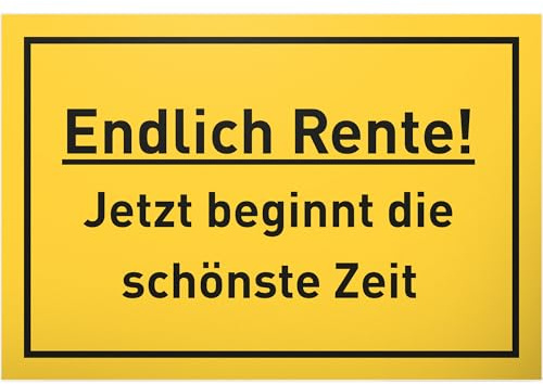DankeDir! Rente - Schild lustiger Spruch - Ruhestand Rentner Kollege Frauen & Männer Rente Geschenk Renteneintritt - Deko Abschied Verabschiedung Pensionierung Karte Party Geschenkidee