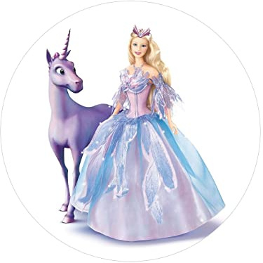 Tortenaufleger Barbie Schwanensee, rund 20cm Fondantpapier PREMIUM