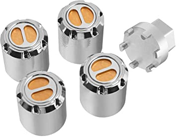 TCRC 4PCS Aluminum M2.5 Wheels Center Caps Lock Nuts for Redcat Ascent-18 Traxxas TRX4 M 1/18 Scale RC Crawler Upgrade (Chrome)