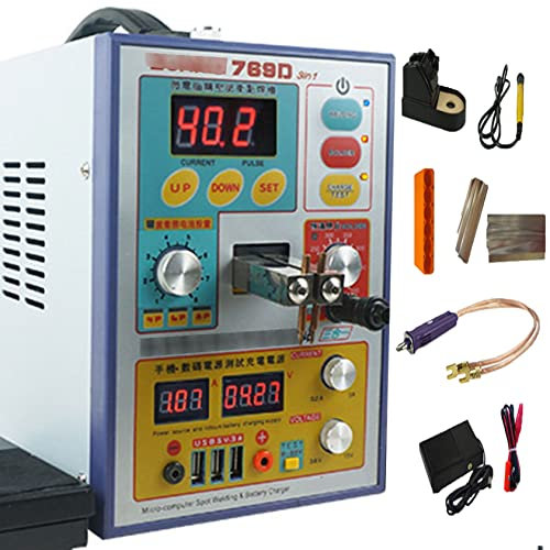 Saldatrice a Punti a Batteria 769d Condensatore Da 3,2 Kw Saldatrice a Punti Ad Accumulo Di Energia Mini Saldatrici Portatili a Batteria a Impulsi Di Precisione Per 18650, 14500 Batteria Al Litio
