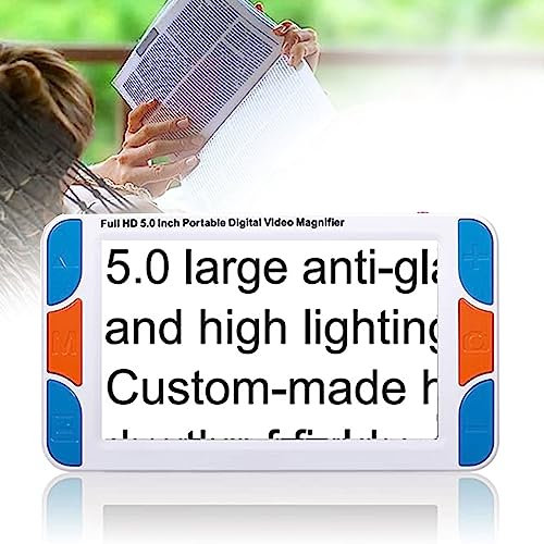 Videoingranditore Digitale Portatile Lente Di Ingrandimento per Ipovedenti Da 5 Pollici, Ausilio Visivo per Lettura Con Diverse Modalità 26 Colore per Ipovedenti E Anziani