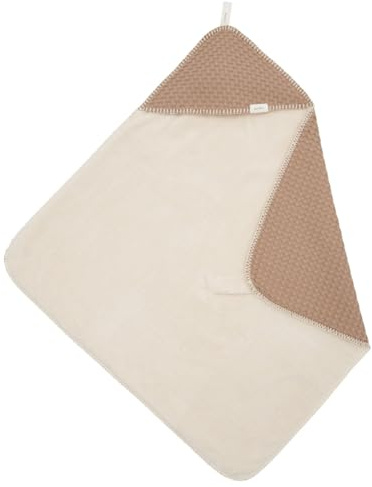 Koeka Baby Einschlagdecke - Für Babyschale - Für Wippe - Für Kinderwagen - Ideal Für Unterwegs - Mit Teddyfütter - Oslo - Waffelstoff Aus Baumwolle - Atmungsaktiv - Abwaschbar - Braun - 100x105 cm