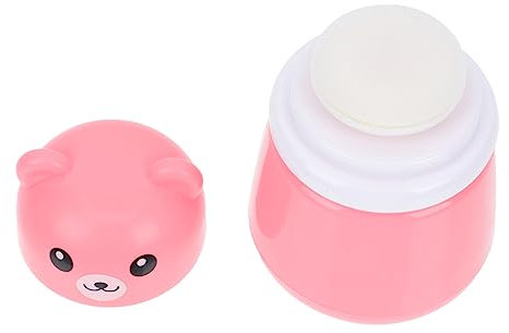 BESTonZON Babypuderbox Mit Talkumpuder Für Junge Mädchen Cartoon Bär Puderquaste Box Für Heimgebrauch Einfache Handbedienung Minimiert Puderverlust