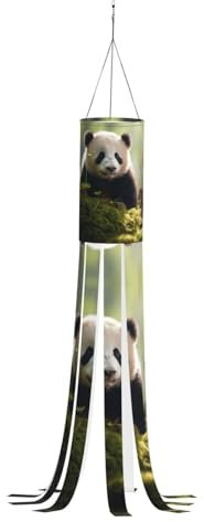 Kleiner Panda-Windsack, Halloween-Geist, fliegender Zombie-Hof, Outdoor-Dekoration, fließende Party-Robe, Dekoration