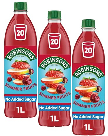 ROBINSONS Summer Fruits Squash, 1 L (Pack of 3)