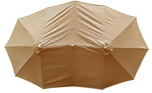Auvent de rechange pour parasol de terrasse, housse en tissu imperméable à 12 nervures, auvent d'extérieur pour parasols de plage, parasols de terrasse et parasols de piscine, parfait pour rafraîchir