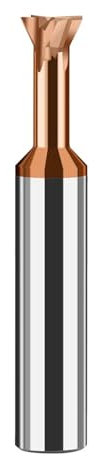 Schwalbenschwanzfräser, 45 60 75 Grad Hartmetall-Wolframstahl-Schaftfräser Fasenfräser for Metalle Aluminium(75 degree,COATED_D3X50L)