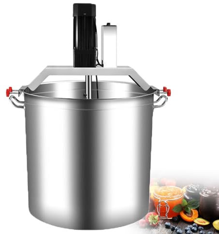 YMAOMAO Batidora de Alimentos Comercial, batidora automática de Alimentos de 40 l, batidora de Fondo para sopas y Salsas, máquina de Cocina Industrial, batidora de pie con calefacción a Gas GLP