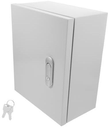 Angoily Elektrischer Anschlusskasten Mit Sicherheitsverriegelung Metallgehäuse Abnehmbare Verzinkte Montageplatte Universeller Elektroverteiler Für Wandmontage Außeneinsatz