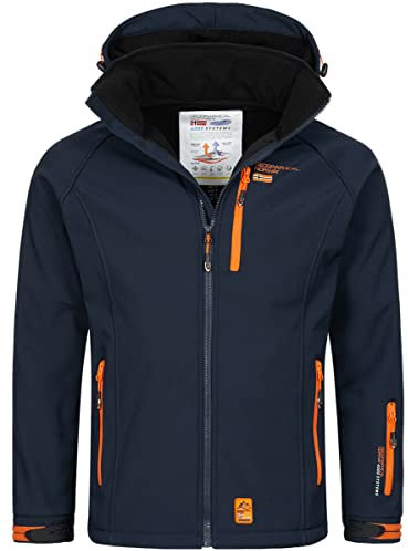 Geographical Norway Herbst Winter Jacke Softshell Jacke Windbreaker Übergangsjacke Regen Production H-H, Farbe:Navy, Größe:4XL
