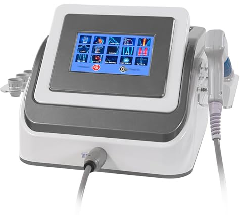 IMOSEI Masajeador neumático de onda fraccionaria, dispositivo de terapia de ondas de choque con 5 sondas, intensidad de trabajo: 0,5-8,0 bar/frecuencia de trabajo: 1-22 Hz, para el tratamiento y
