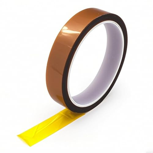 Misuyue 20mm Kapton Tape, Antistatisch Hitzebeständiges Klebeband 33m Braun | Hitzebeständiges bis 300℃, Polyimid Isolierband für 3D-Drucker Löten, Sublimation, Elektronik Leiterplatten