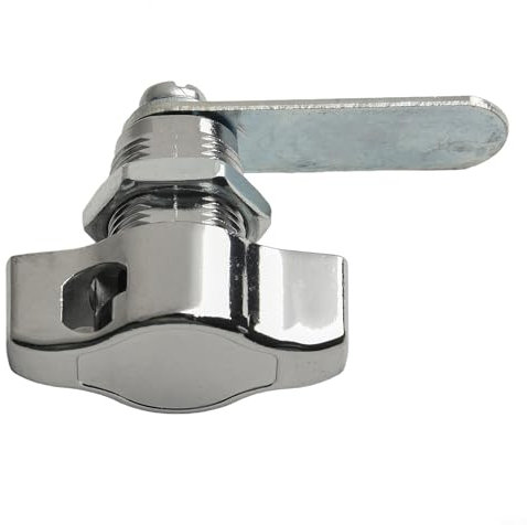 ZAMETTER Cerradura de leva sin llave para puerta de armario, cerradura pequeña para gabinete, cerrojo de metal para gabinete, buzón, candado de puerta (25 mm)