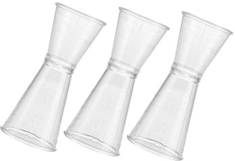 PAMINGONO Jigger Doble Medidor de Plástico 3 Piezas 30 Ml y 60 Ml Resistente y Ligero para Cócteles Barra y Bar Herramientas de Coctelería Profesionales