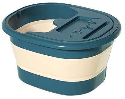 Seau de lavage des pieds pliable en TPE avec base acupressurePoints Stimulation pour la santé et le bien-être Bol de pédicure Design compact Baignoire pliable Seau de bain Massage Wash