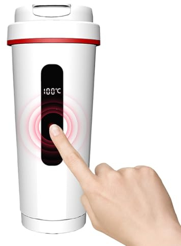 Bollitore elettrico per auto, bollitura rapida, in acciaio inox, contenitore termostatico istantaneo per liquidi, ideale per acqua, caffè, tè, latte, viaggi, cucina, barca, camion, dormitorio,