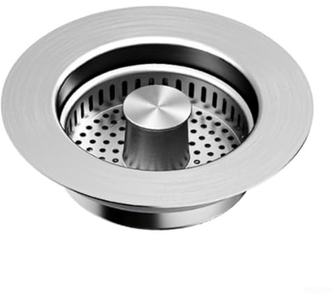 Vasiumic Kitchen Sink Strainer Stainless Steel Drain Protector with Copper Core and Cap, Fine Mesh Filter Basket for Smooth Water Flow, Anti Rust Leak Proof Design