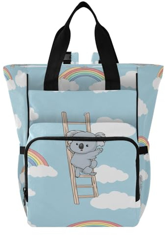 Ttgoth Sac à dos à langer imperméable avec porte-biberons isothermes, sac à dos de voyage multi-poches avec sangles de poussette pour maman et papa