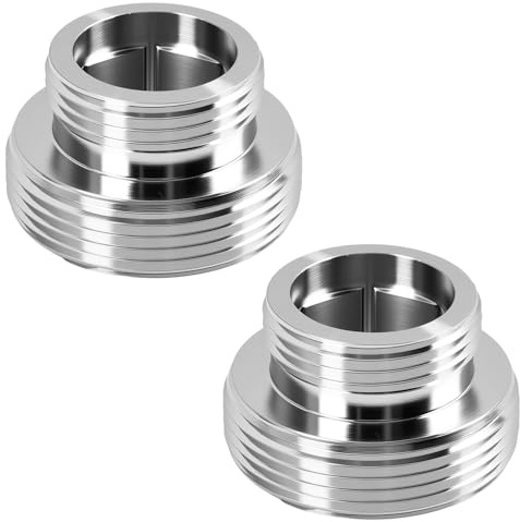 2 st kranadaptrar i metall, reduktion 16 mm till 22 mm, 22 mm till 16 mm, för köksblandare, filter och rör