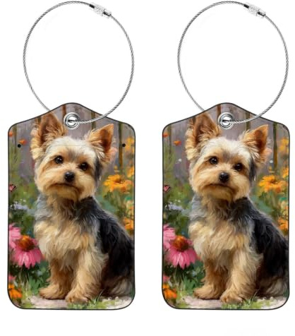 Set di 2 etichette per bagagli, valigie e borsette, accessori da viaggio per bagagli registrati, bagagli a mano e borse (Color300)