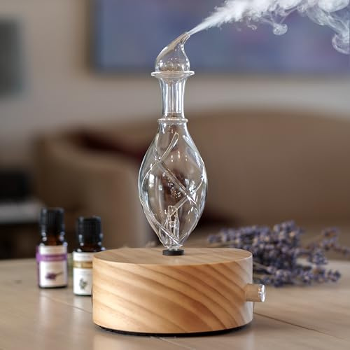 ArOmis AROMATHERAPY Wood and Glass Essential Oil Diffuser - Solum Lux Vitis - Aromatherapy Diffuser - Essential Oil Nebulizer