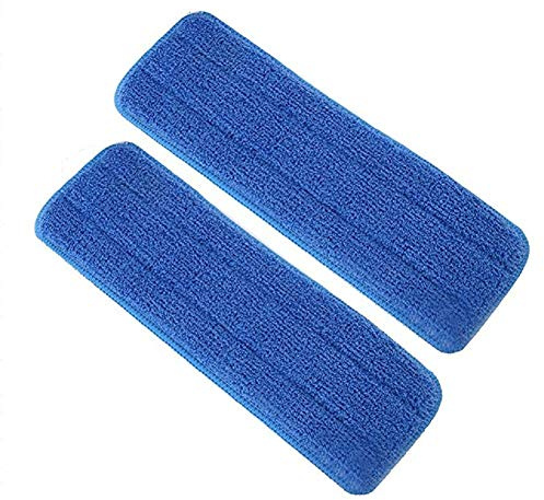 Hosaire 2Pcs Housse de Nettoyage de Rechange pour Balai Plat Nettoyage en Microfibre Bleu